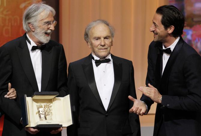During the awarding of the Palme d'Or in Cannes for "Love"  by Michael Haneke on May 27, 2012.