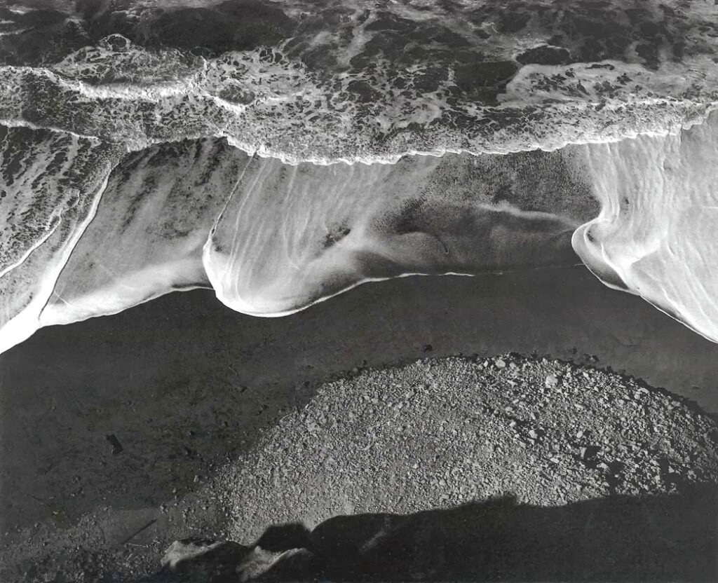 Ansel Adams.  Wave Sequence III, California Coast, circa 1940