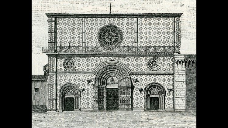 The Basilica of Collemaggio (anonymous engraver 1899)
