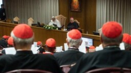 Second day of meeting between the Pope and the cardinals, the laity at the center