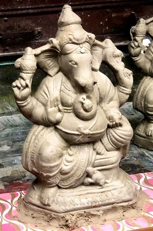 Clay Ganesh in Pondicherry
