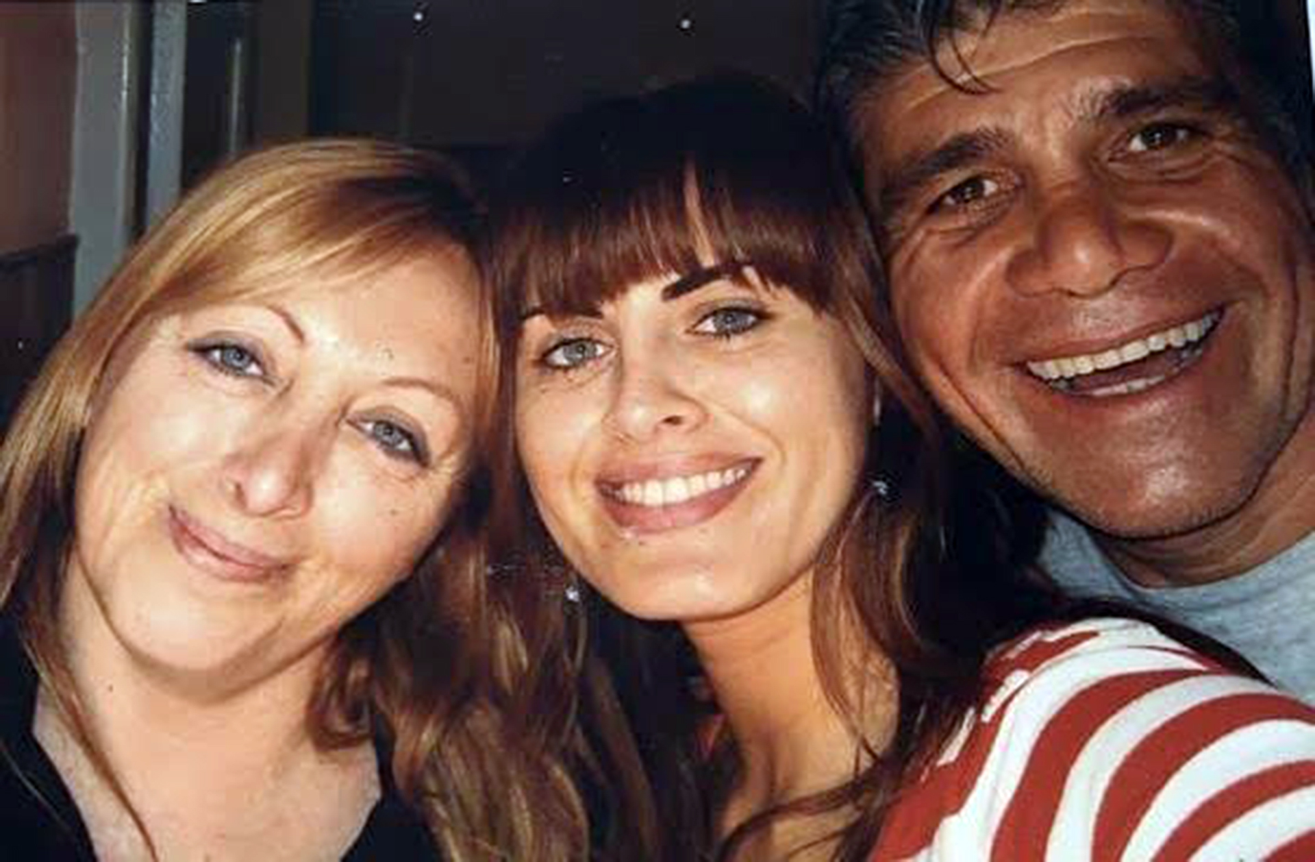 Silvina Luna y sus padres, Roxana y Sergio, fallecidos en 2008, con cinco meses de diferencia.