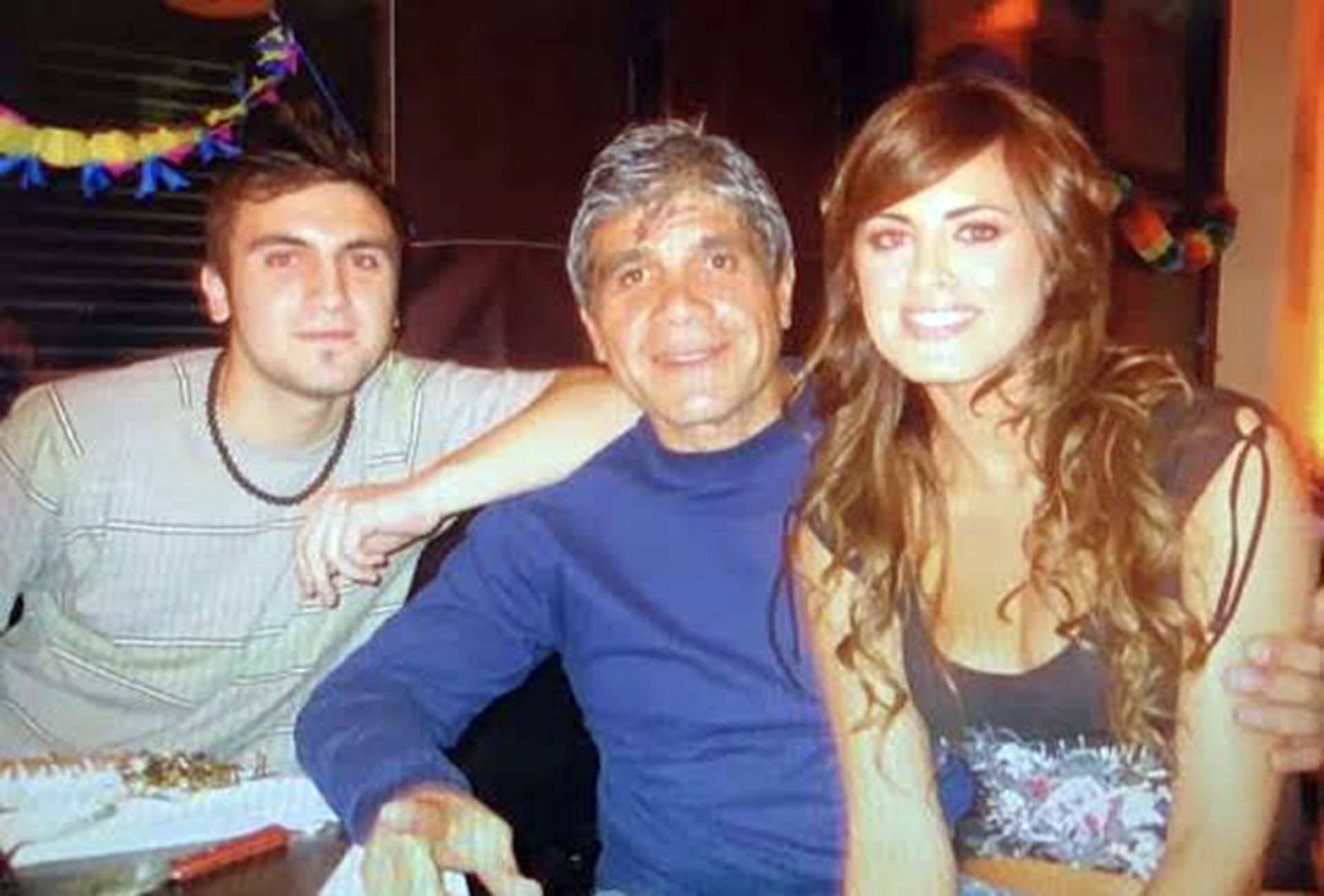 Silvina Luna junto a su papá, Sergio, y a su hermano, Ezequiel