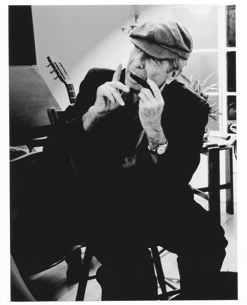 Leonard Cohen Plays Harmonica