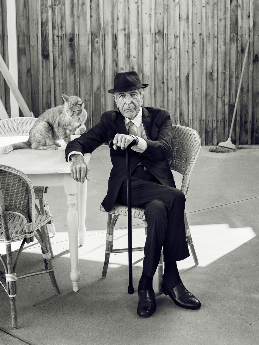Leonard Cohen with cat_Graeme Mitchell_Redux
