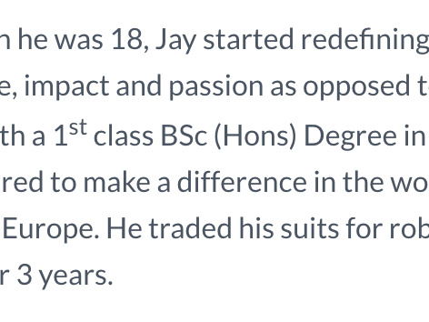Some biographical details differ from one Jay Shetty platform to another. 