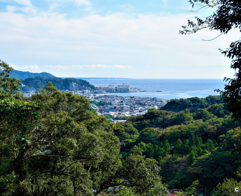 Daibutsu (Kamakura) Hike, Shonan Side View with Zushi in the Backdrop