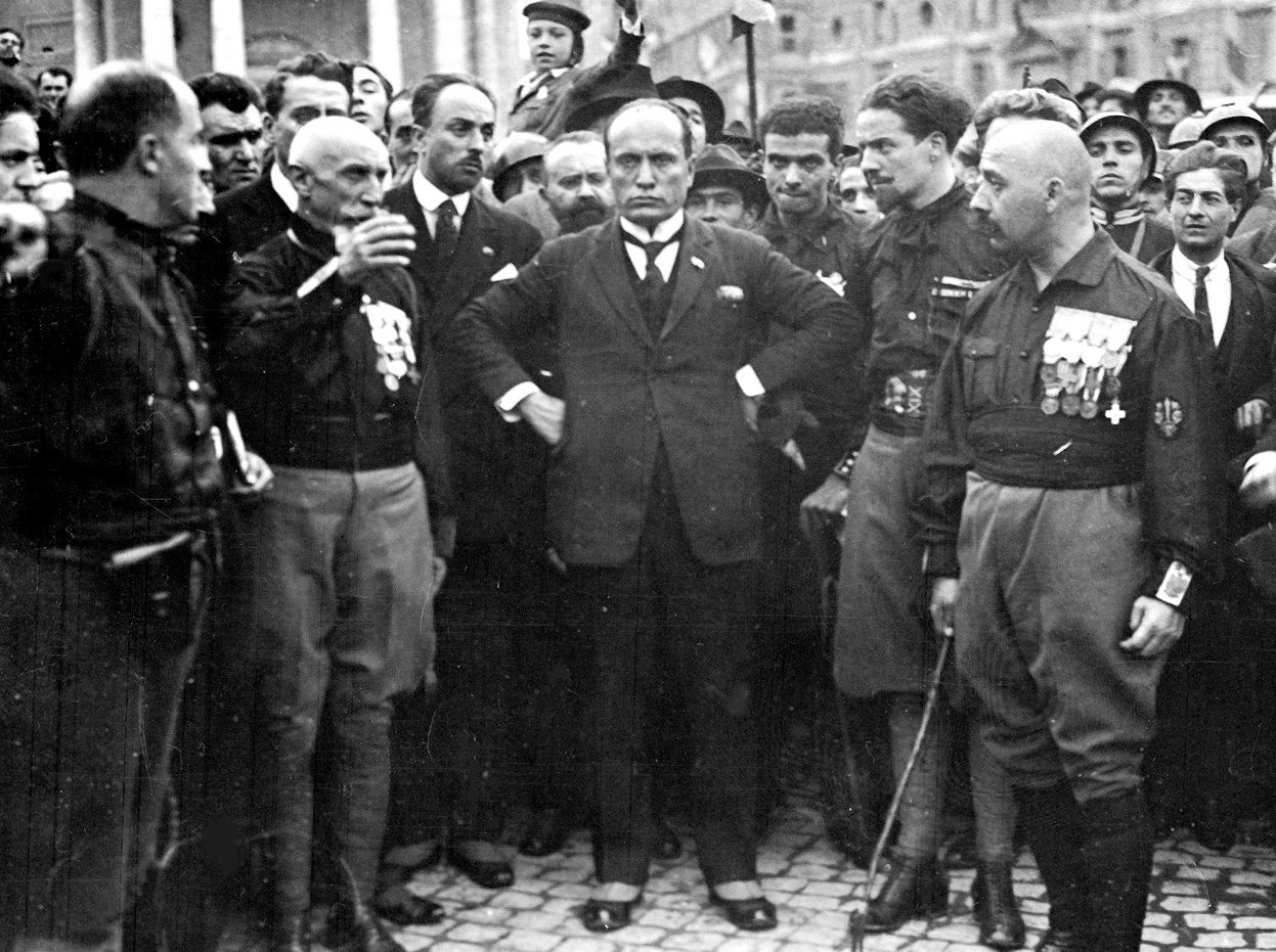 28 ottobre 1922: Benito Mussolini durante la marcia su Roma