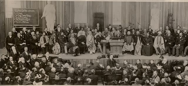 Between September 11 and 27, 1893, the World Parliament of Religions took place in Chicago (image vía Wikimedia commons)