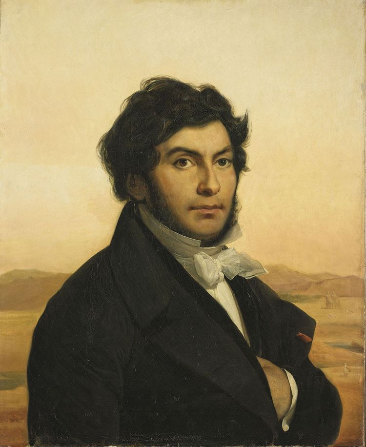 Portrait of Jean-François Champollion (1794-1880), first curator of the Louvre in Lens, to be discovered during “Exposition Champollion.  The path of the hieroglyphs”.