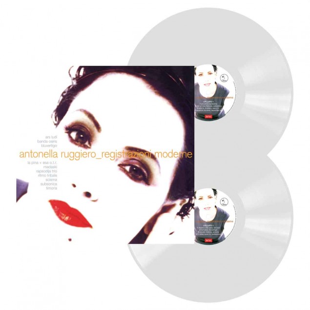 On the occasion of the 25th anniversary of “Registrazioni Moderne”, the second album of Antonella Ruggiero's solo career is released for the first time on double vinyl (on the Libera label and BMG distribution). A very successful record released in 1997, with the most popular and loved songs of Matia Bazar rearranged in collaboration with artists of the indie rock scene: &#8220;Per un'ora d'amore&#8221; (Subsonic), &#8220;Only you&#8221; (La Pina and Esa), &#8220;I hear you&#8221; (fear); “Electric shock&#8221; (Bluvertigo), &#8220;There is a whole world around&#8221; (Fear) and many others. With two bonus tracks.