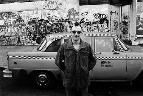steve schapiro, taxi driver, robert de niro cab grafiti, 1975