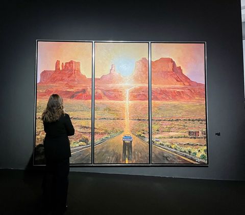 bob dylan, sunset, monument valley 2019, ﻿installazione bob dylan retrospectrum, galleria 5 maxxi roma 15122022