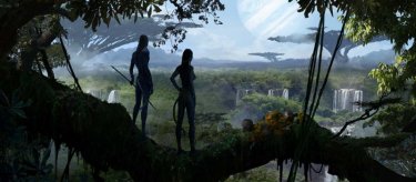 The beautiful planet Pandora in a sequence of the film Avatar, directed by James Cameron
