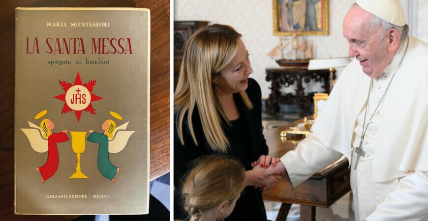 Maria Montessori’s book. The unusual gift of Prime Minister Giorgia Meloni to Pope Francis