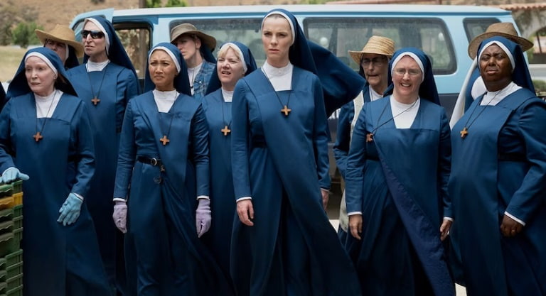 The nuns from the TV series Mrs Davies
