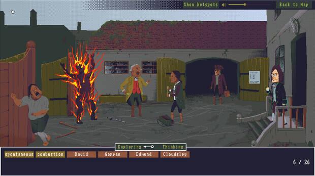 Screenshot from The Case of the Golden Idol.