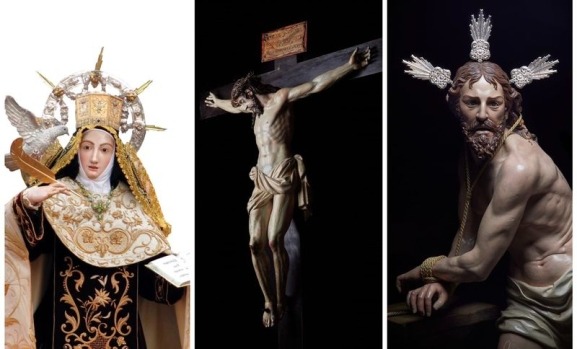 Los Azotes, el Cristo de los Doctrinos y Santa Teresa de Jesús  en el ‘Via crucis. El musical’