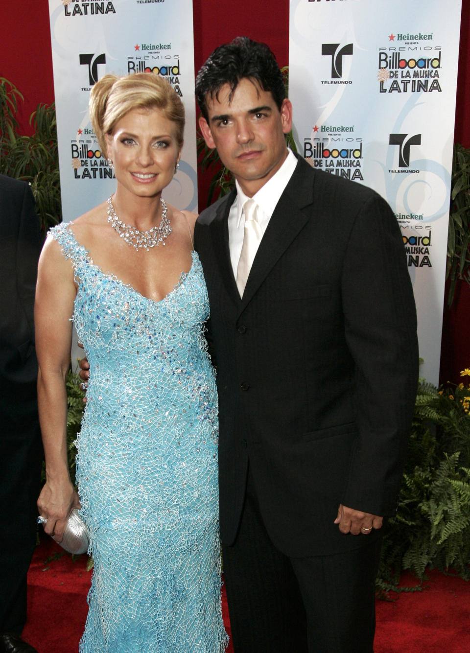 Jose Angel Llamas and guest during 2006 Billboard Latin Music Conference & Awards - Arrivals at Seminole Hard Rock Hotel and Casino in Hollywood, Florida, United States. (Photo by John Parra/FilmMagic for Morgan Renee Entertainment)